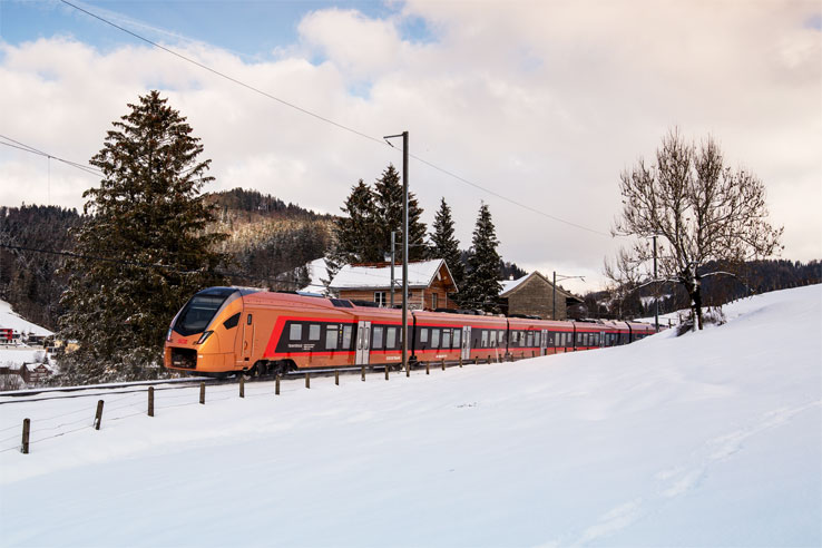 Treno Gottardo in winter